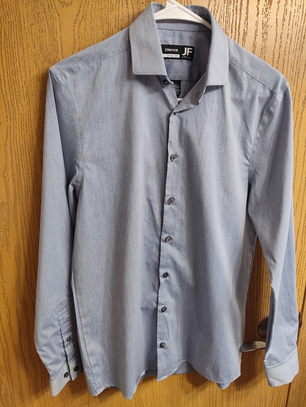 jf j.ferrar Light Blue Stretch Dress Shirt